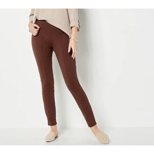 Susan Graver Weekend Pet Premium Stretch Legging Women 3X Brown Cotton Blend NEW